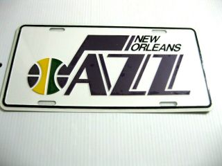 1975 Nba Orleans Jazz Basketball License Plate Still Maravich Lsu