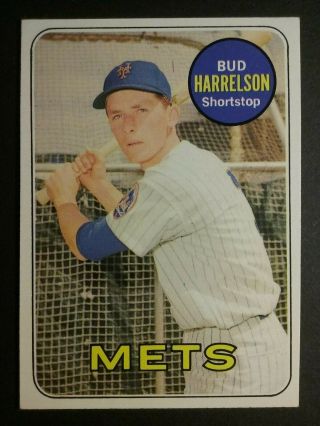 1969 Topps Baseball 456 Bud Harrelson Mets Nearmint,