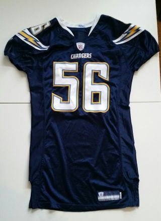 Chargers Rare Shawne Merriman Game Jersey 2010 Reebok Team Issue Nfl 48 Football