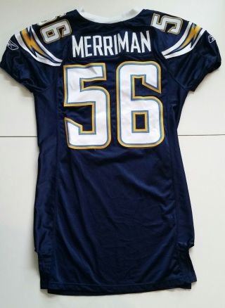 Chargers RARE Shawne Merriman Game Jersey 2010 Reebok Team Issue NFL 48 Football 2