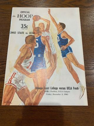 1965 Ucla Vs Ohio St,  Basketball Program,  Lew Alcindor First Regular Season Gam