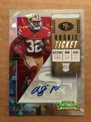 D.  J.  Reed Dj 2018 Playoff Contenders Cracked Ice Auto 22/24 49ersrookie
