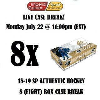 18 - 19 Sp Authentic 8 (eight) Box Case Break 1354 - Calgary Flames