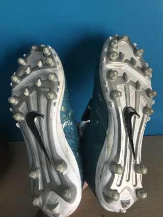 Malik Jackson Game Autographed Cleats With Jaguars Eagles Dirty Photo 6