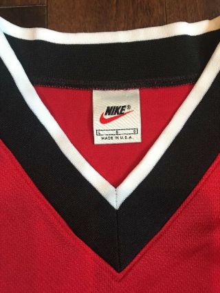 Rare Vtg 90s 1998 Nike US Soccer Red Jersey Team USA World Cup Futbol Sz L USMNT 3