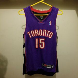 Vtg Nike Authentic Dri - Fit Vince Carter Toronto Raptors Nba Jersey Rare Sz 40 M
