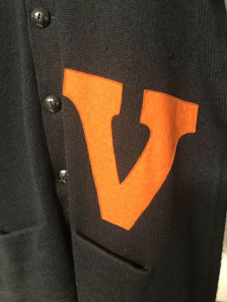 Vintage University Of Virginia UVA Letterman Sweater W/First ACC Basketball Team 2