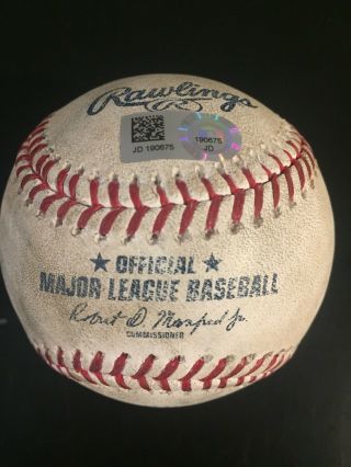 Eddie Rosario Game Baseball Hit And Sano Gdp 5/30/18 Authentic Mlb Holo