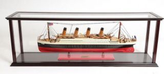 Plexiglass Model Ship Display Case W/wood Frame,  Collectibles Storage Decor,  43 "