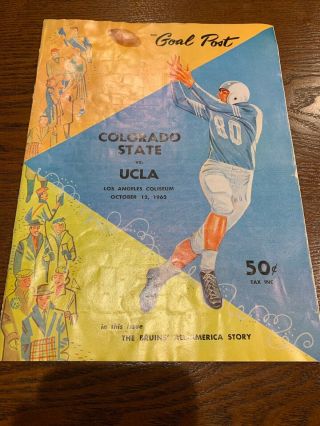 1962 Ucla Vs Colorado St Football Program “the Goal Post”