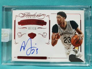 2014 - 15 Flawless Anthony Davis 7/15 Ruby Auto Signatures Autograph Tf