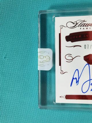 2014 - 15 FLAWLESS ANTHONY DAVIS 7/15 RUBY AUTO SIGNATURES AUTOGRAPH TF 2