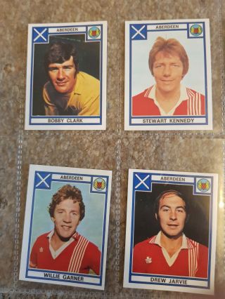 Panini Football 78 - Aberdeen X 10 Stickers - Complete Team Set