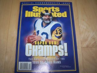 Sports Illustrated Special Commemorative Issue Bowl Champs St.  Louis Rams