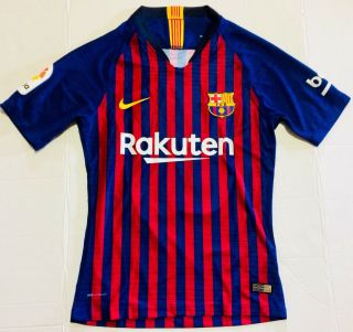 2018 Fcb Barcelona Jersey Messi 10 Vapor Match Player Version Adult Small