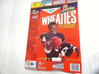 Wheaties 75 Years Of Champions 1986 Walter Payton Empty Cereal Box