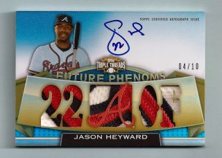 Jason Heyward 2011 Triple Threads 3 Color Patch Autograph Auto /10