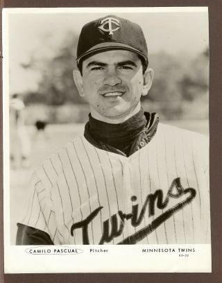 1963 Press Photo Team/league Issued Camilo Pascual Of The Minnesota Twins