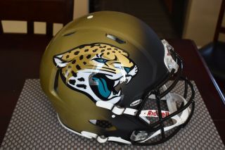 Jacksonville Jaguars Riddell Nfl Full Size Authentic Speed Football Helmet Lg