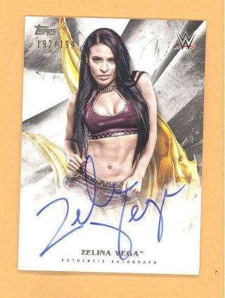 Zelina Vega 2019 Topps Undisputed Auto Autograph Card A - Zv D/199 Wwe Wwf Rare
