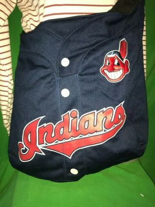 NBA GENERAL MERCHANDISE Cleveland Indians Chief Wahoo Jersey Logo Shoulder Bag 2