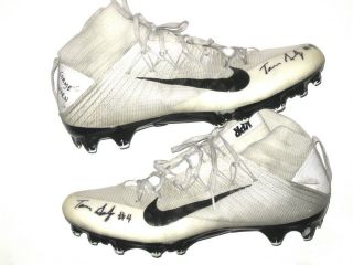 Tanner Gentry Wyoming Cowboys Game Worn & Signed Nike Vapor Cleats Bears