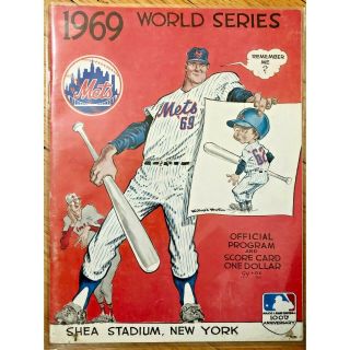 1969 World Series Program & Scorecard Ny Mets Vs Baltimore Orioles