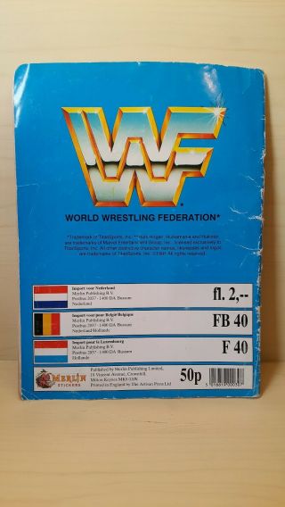 Vintage Merlin ' s WWF Superstars Of Wrestling Sticker Album 1991 Series 2 WWE 2
