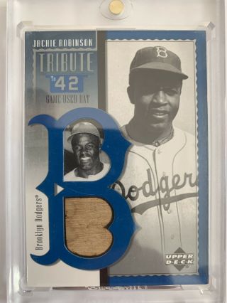 Jackie Robinson 2001 Upper Deck Tribute To 42 Game Bat Card