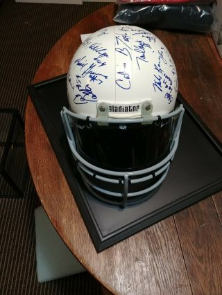 Team Signed Toronto Argonauts Full Size Helmet With Display Case