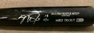 Mike Trout Angles Old Hickory Game Model Signed Baseball Bat Mlb Authenticated
