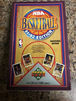 1991 - 92 Upper Deck Nba Basketball Card Box
