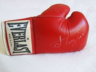 Muhammad Ali Signed Autographed Red Everlast Boxing Glove W/ Plus Frazier 7