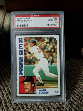 1984 Topps 30 Wade Boggs Red Sox Hof Psa 10 Gem