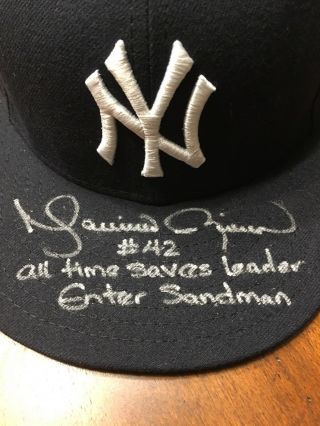 Mariano Rivera “All Time Saves Leader,  Enter Sandman” Signed Hat PSA/DNA HOF 19 3