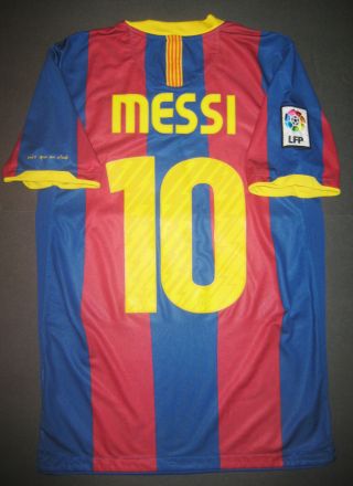 2010 - 2011 Nike Authentic Fc Barcelona Jersey Shirt Kit Lionel Messi Argentina