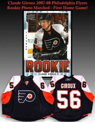 Claude Giroux Philadelphia Flyers Game Worn Rookie - 1st NHL Home Jersey - 5