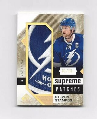 2016 - 17 Sp Game Supreme Patch Steven Stamkos Sick Patch 01/15 1/1