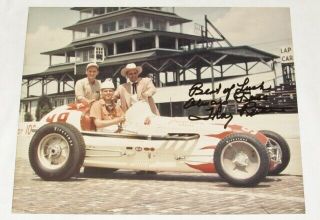 Troy Ruttman Signed 8x10 Color Photograph 1952 Indy 500 Winner