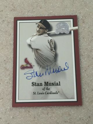 2000 Fleer Greats Of The Game 104 Stan Musial Signed Card