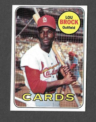 1969 Topps 85 Lou Brock St Louis Cardinals Hof