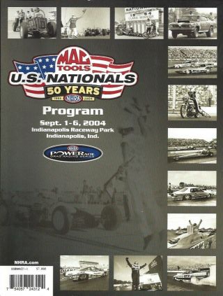 2004 Nhra Mac Tools U.  S.  Nationals Program And Pictorial History