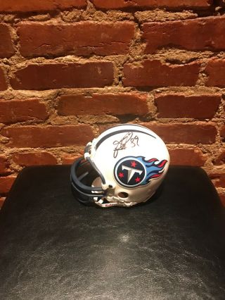 Frank Wycheck Autographed Tennessee Titans Mini Helmet W/ Display Case,