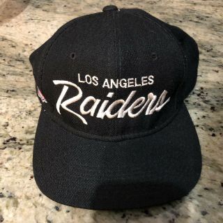 Vintage Los Angeles Raiders Snapback Sports Specialties Script Hat Cap 90s Nfl