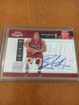 2009 - 10 Playoff Contenders Blake Griffin Rc Auto Detroit Pistons