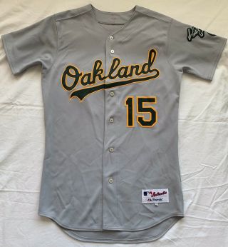 Oakland Athletics Tim Hudson 15 Majestic Team - Issued Gray Jersey (size 42)