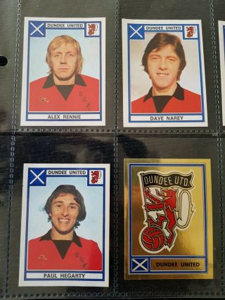 Panini Football 78 - Dundee United X 10 Stickers - Complete Team Set