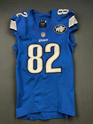 2016 Andrew Quarless Game Issued Detroit Lions Nike Football Jersey Penn St