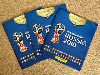 3 X Panini Empty Fifa World Cup Russia 2018 Sticker Book Albums P&p