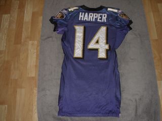 Justin Harper Baltimore Ravens Practice Game Worn Jersey Photo Match 6
